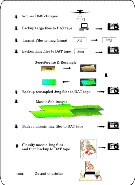 Mosaic flow diagram of image construction